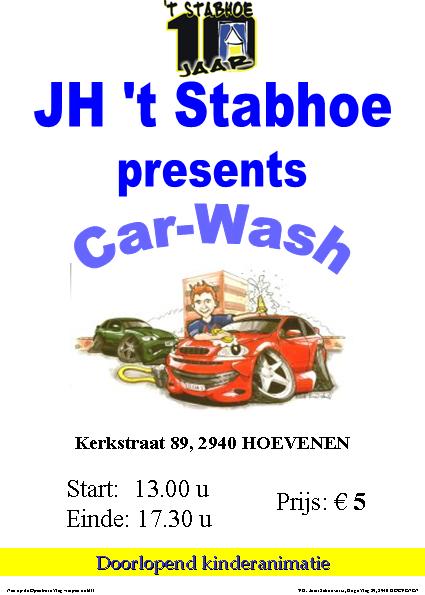 Affiche Carwash van het 48-urenweekend